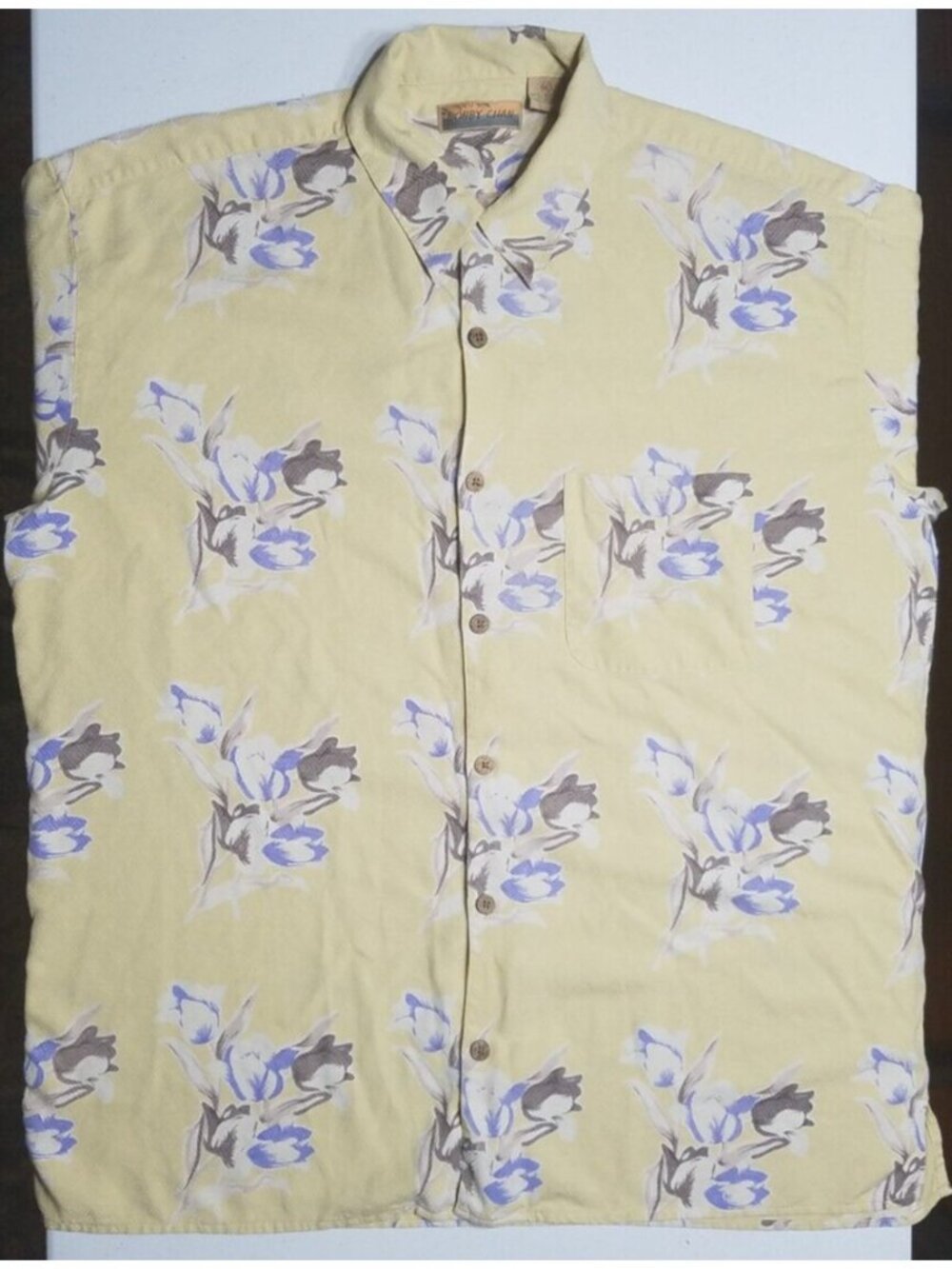 Bobby Chan Silk Short Sleeve Button Up Shirt Shenandoah Valley Golf Club Men XL